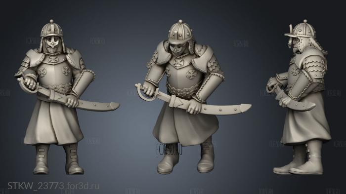 WINGED HUSSARS ON FOOT 3d stl модель для ЧПУ