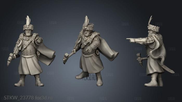 WINGED Hussars ON FOOT CAPTAIN 3d stl модель для ЧПУ