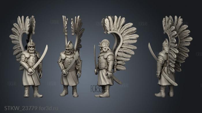 WINGED HUSSARS ON FOOT WING 3d stl модель для ЧПУ