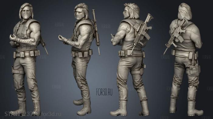 Winter Soldier WS stl model for CNC