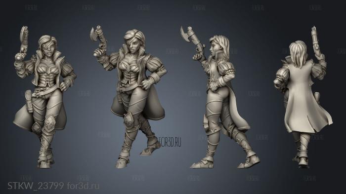 Witch Hunters Hunter Female Gun stl model for CNC