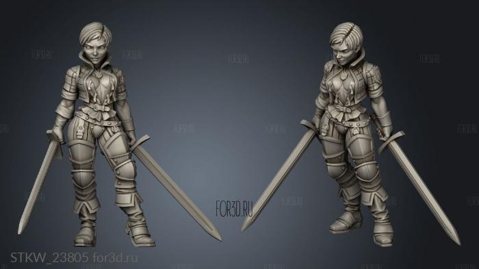 Witcher Daena stl model for CNC