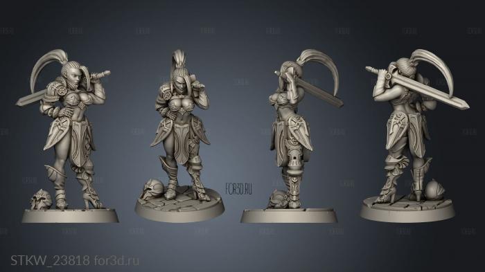 Witcher Skyla with base 3d stl модель для ЧПУ