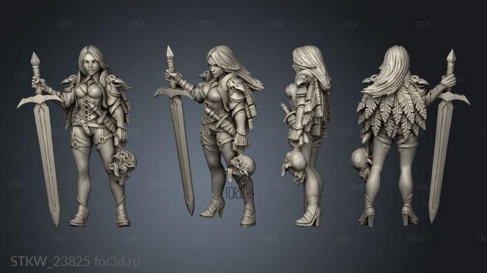 Witcher Ziri stl model for CNC