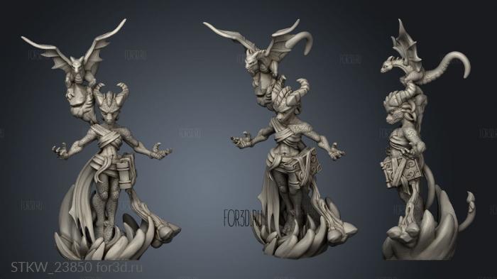 Wizard Guild Dragon Sorceress stl model for CNC