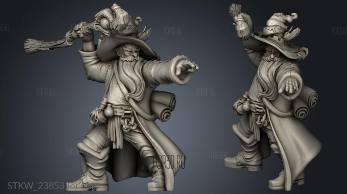 Wizard Guild Hero stl model for CNC