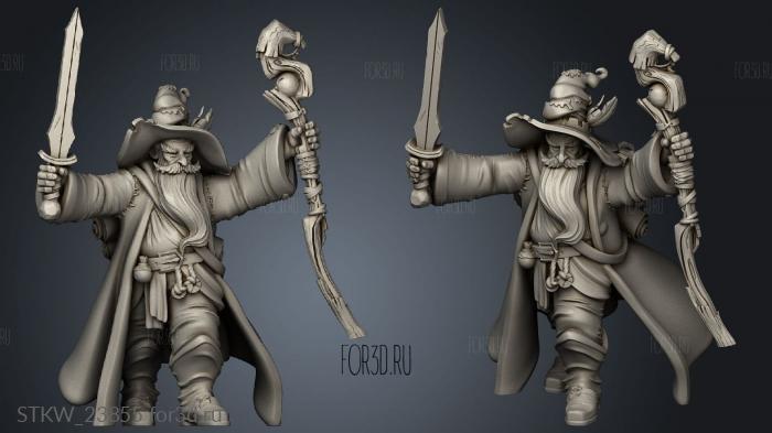 Wizard Guild Hero stl model for CNC