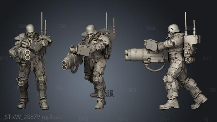 Wolf Heavy Weapons Unit Soldier stl model for CNC