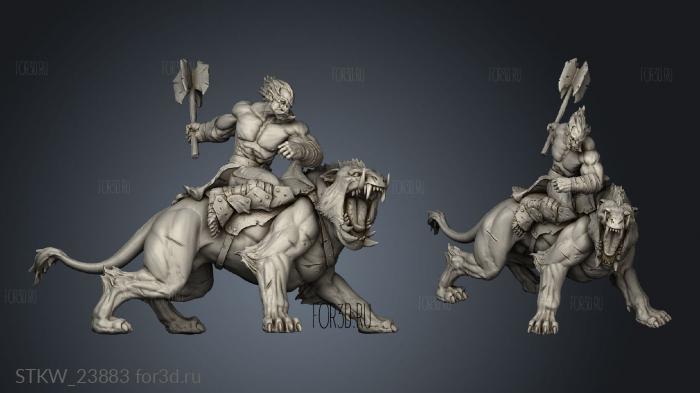 Wolf Riders Wolfrider stl model for CNC