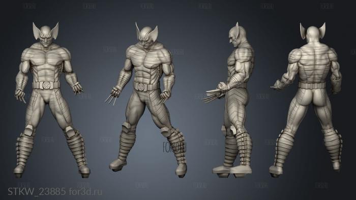 Wolverine and Domino stl model for CNC