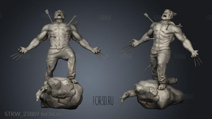 wolverine inmortal statue stl model for CNC