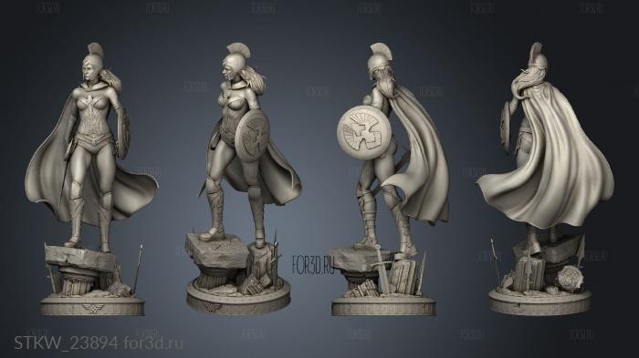 wonder woman okay stl model for CNC