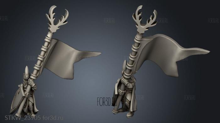 wood elf spears banner 3d stl модель для ЧПУ