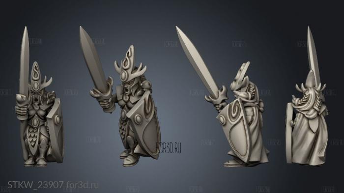 wood elf spears champion 3d stl модель для ЧПУ