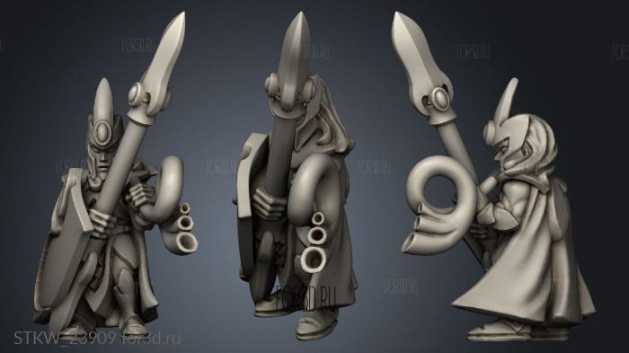 wood elf spears musician 3d stl модель для ЧПУ