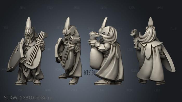 wood elf spears musician 3d stl модель для ЧПУ