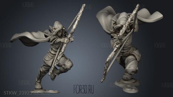 Wood Elves Female Bow 3d stl модель для ЧПУ