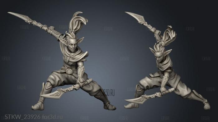 Wood Elves Female Dagger 3d stl модель для ЧПУ