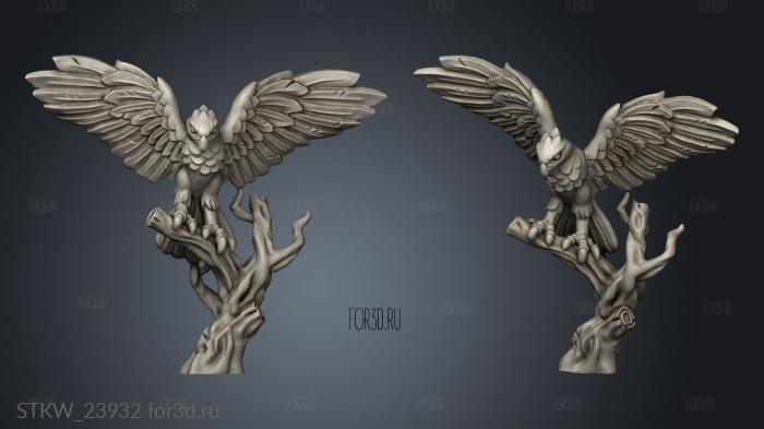 Wood elf hawk rider sorceress 3d stl модель для ЧПУ