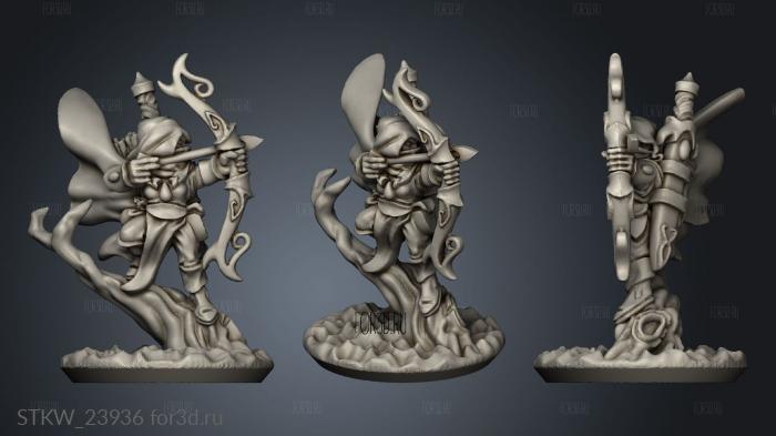 Wood elf ranger hero stl model for CNC