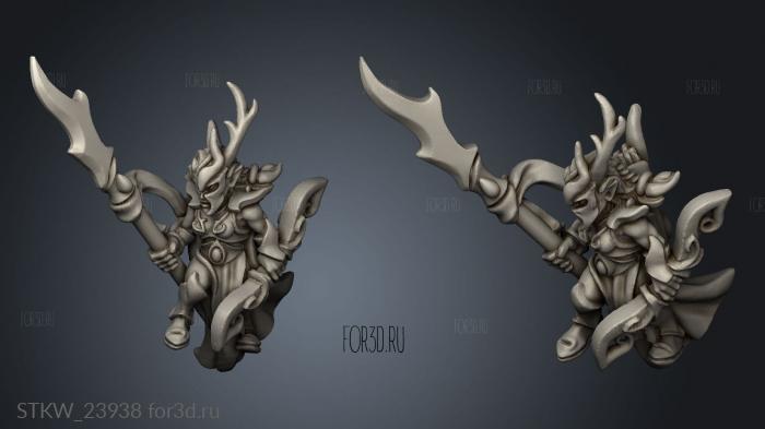 Wood elf riders dragon sister 3d stl модель для ЧПУ