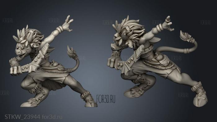 Wooden Horn Young Minotaur Female stl model for CNC