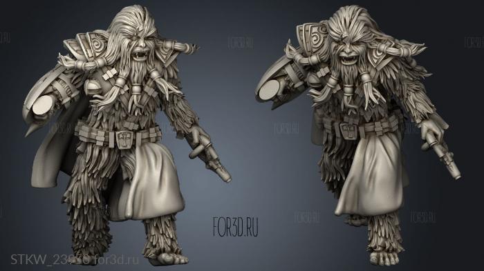 wookie warriors leader 3d stl модель для ЧПУ