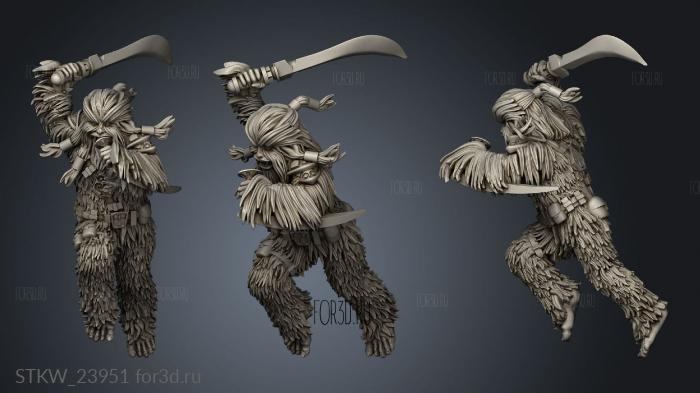 wookie warriors leaping 3d stl модель для ЧПУ