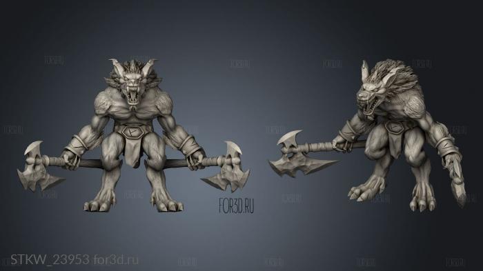 Worgen stl model for CNC