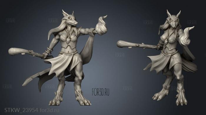 Worgen Sorceress stl model for CNC