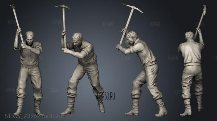 Workers 3d stl модель для ЧПУ