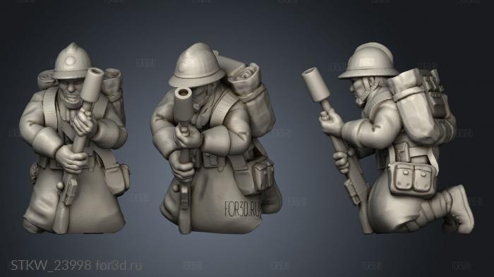 French Soldier stl model for CNC