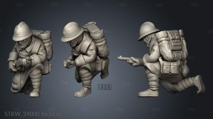 French Soldier stl model for CNC