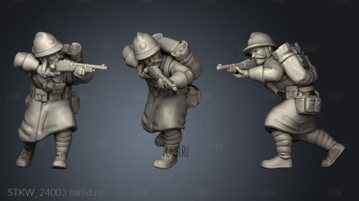 French Soldier stl model for CNC