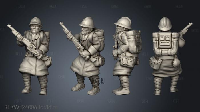 French Soldier stl model for CNC