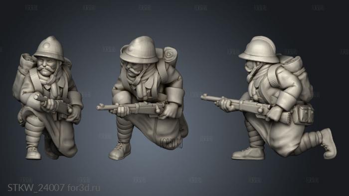 French Soldier stl model for CNC