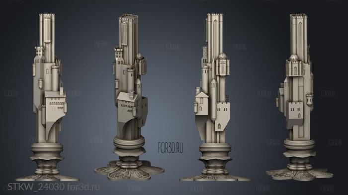 Xmas Chs the Sorcerers Abode Sorcerer Candle Holders Tower 3d stl модель для ЧПУ