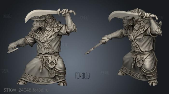 Yak Folk stl model for CNC