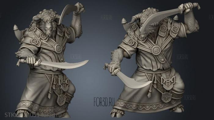 Yak Folk stl model for CNC