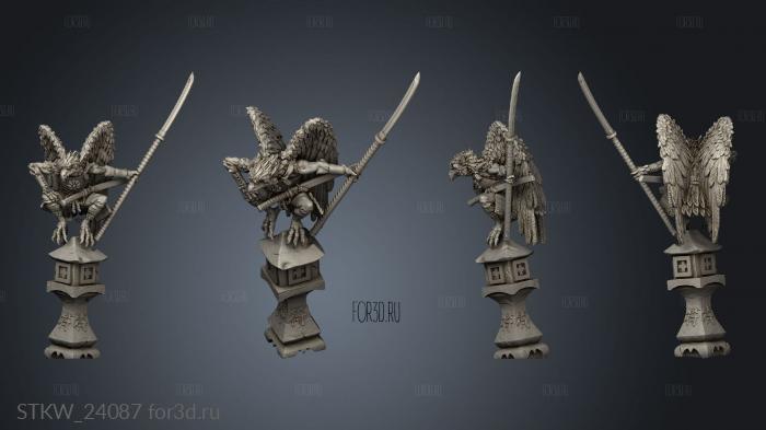 Yokai Tengu stl model for CNC