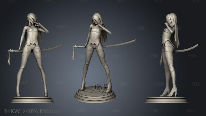 Torha Nier Back hair 3d stl модель для ЧПУ