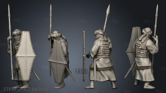 Yusef Black Guard bamboo spear 3d stl модель для ЧПУ