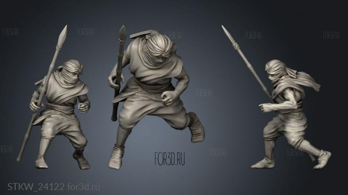 Yusef Black Guard bamboo spear 3d stl модель для ЧПУ