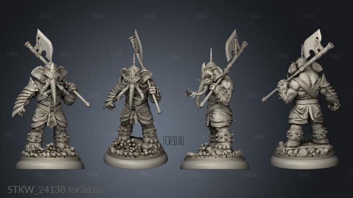 Zama Elephant Warrior 3d stl модель для ЧПУ