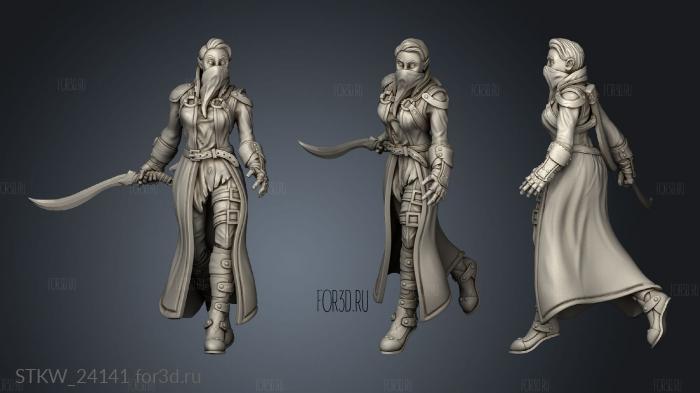 Zana the Rogue stl model for CNC