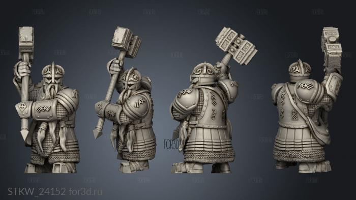 ZBS Fantasy age Dwarf stl model for CNC