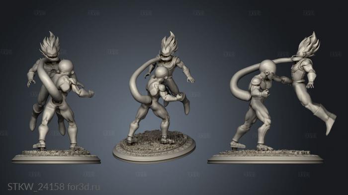 zero vs vegeta 3d stl модель для ЧПУ