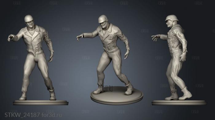 zombie biker stl model for CNC