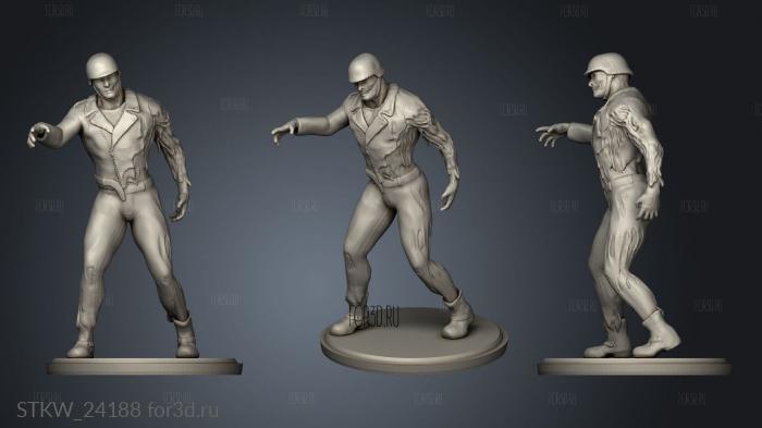 zombie biker stl model for CNC