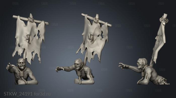 Zombie Command Bannerman stl model for CNC